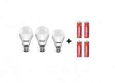 Eveready 15W 15W 10W Round B22 LED Bulb  (White, Pack of 3)