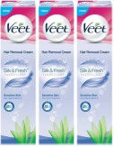 Veet Silk and Fresh Sensitive Skin Hair Removal Cream 100g Pack of 3 Cream  (300 g)