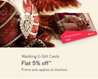 Flat 5% off on Snapdeal E-Gift Card at Snapdeal