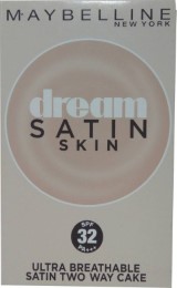 Maybelline Dream Satin Skin Two Way Cake PO3 SPF 32 PA+++ Compact - 9 g  sandy brown