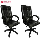Chesterfield High Back Office Chair Buy 1 Get 1 Free  at Snapdeal