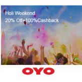 Holiday Destinations Across India 20% Off + 100% cashback @ OyoRooms
