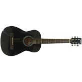Amaze AW39-201 Acoustic Guitar, Black