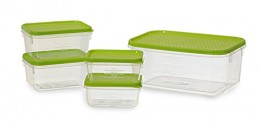 All Time Plastics Polka Container Set, 5-Pieces