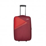 Safari Angle 59 Cms Polyester Red Cabin 2 Wheels Soft Suitcase