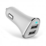 Car Charger, Flush Fit Dual Port 24W/2.1A Output with Led Light for All iPhone and Android Devices