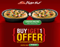 Pizza Hut Medium Signature & Supreme Pizza Buy 1 Get 1 Free