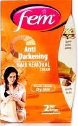 Fem Sandal Anti Darkening Hair Removal Cream - 40 g (Pack of 2) Rs 78 Amazon