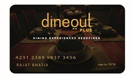 Dineout Plus Premium Dining Card 20% off Rs 5000 For Rs. 4000 at Amazon