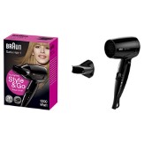 Braun Satin Hair 1 - HD 130 - Lightest Style & Go Travel Dryer