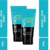 Cinthol Cool Wave Shave Plus Facewash, 100g (Pack of 2)