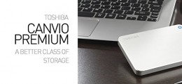 Toshiba Canvio Premium 2TB External Hard Drive with Free Case (Silver Metallic)