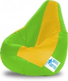 CaddyFull XXXL Bean Bag Without Beans (Green and Yellow)