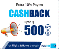 Hotels & Flight Booking 10% Paytm Cashback upto Rs.500 at EaseMyTrip