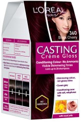 L'Oreal Paris Casting Creme Gloss, Black Cherry 360, 87.5g+72ml