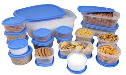 Princeware SF Package Container Set, 18-Pieces, Blue Rs 269 at Amazon.in