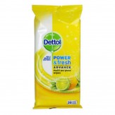 Dettol Power and Fresh Multi Purpose Wipes - 20 Count (Lemon and Lime)