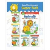 Colouring Books Super Pack: Creative Crayons Series - A Pack Of 6 Crayon Copy Colour Books