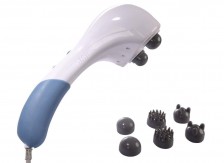 JSB 03 Body Massager for Pain Relief with Powerful Vibration (White-Blue)