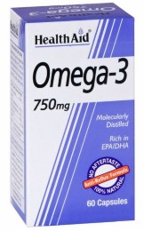HealthAid Omega 3 750mg (EPA 425mg, DHA 325mg) - 60 Capsules Rs. 888 at Amazon