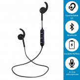 PTron Avento Sport Headphone Wireless Earphone Bluetooth Headset with Mic for All Smartphones (Black)