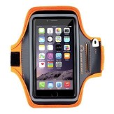 RiaTech™Orange Sports Gym Jogging Armband For Samsung Note 2 and 3, Iphone 6 and 6S, HTC,Sony, Intex, LG, Microsoft And All Compatible with Cellphones 5.7 Inch