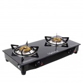 Lifelong LLGS09 Glass Top, 2 Burner Gas Stove, Black (ISI Certified, Home Service Available)