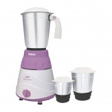 Inalsa Jazz 550-Watt Mixer Grinder with 3 Jars, (White/Purple)