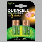 Duracell Recharge Plus AAA – 750 mAh Batteries -Pack of 4