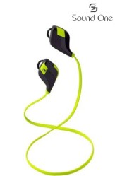 Sound One BT-788 Bluetooth Headphones (Black/Green) at Amazon