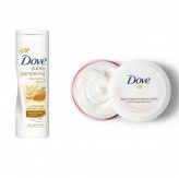 Dove Purely Pampering Nourishing Lotion with Shea Butter and Warm Vanilla, 400ml and Dove Deep Moisturisation Cream, 150ml