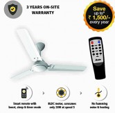 Gorilla Energy Saving 5 Star Rated 1200 Mm Ceiling Fan With Remote Control And Bldc Motor - White