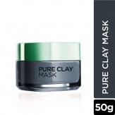 L'Oreal Paris Pure Clay Clay Mask, Detoxify with Charcoal, 50ml