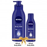 Nivea Nourishing Body Milk Lotion Richly Caring for Very Dry Skin, 400ml with Nourishing Body Milk Lotion Richly Caring for Very Dry Skin, 120ml
