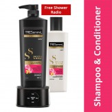 Tresemme Smooth & Shine Shampoo 580 ml and Conditioner 80 ml with Free Shower Radio