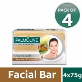 Palmolive Skin Therapy Facial Bar Soap with Turmeric and Tamarind - 75g (Pack of 4)