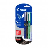 Pilot V7 Liquid Ink Roller Ball Pen (1 Blue + 1 Black + 1 Green)