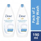 Dove Gentle Exfoliating Nourishing Body Wash, 190ml (Pack of 2)