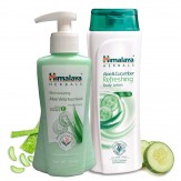 Himalaya Aloe Vera Face Wash (200 ml) and Aloe and Cucumber Body Lotion (400 ml)
