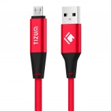 Tizum Micro-USB to USB Premium Nylon Fiber Braided Cable (3.9 ft/1.2 mtr) - Red