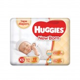 Huggies Ultra Soft New Born Diapers (72 Counts)