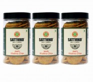 Sattviko Methi Khakra Wheat Chips Jar, 350g (Pack of 3)