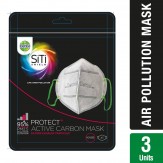 Dettol Siti Shield Carbon Activated Air-Pollution Mask, 1 Unit (Pack of 3)