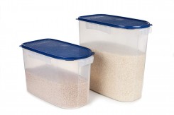 Signoraware Rice Keeper Cum Storage Container (16ltr + 24ltr) Transparent