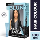 BBLUNT Salon Secret High Shine Creme Hair Colour, Black Natural Black 1, 100g with Shine Tonic, 8ml