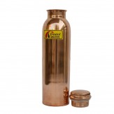 Frestol Copper Plain Water Bottle Serveware, Tableware Having Capacity 1000 ML