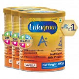 Enfagrow A+ Nutritional Milk Powder - 400 g (Vanilla, Pack of 3)