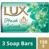 Lux Fresh Splash Cooling Mint & Sea Minerals Soap Bar, 3x150g