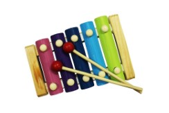 Shopaholic Cute Small Multicolor Wooden Xylophone For Kids Musical Toy With 5 Notes