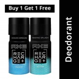 Axe Recharge Marine Splash and Ocean Breeze Deodorant Combo Pack, 150 ml with (Buy 1 Get 1 Free)